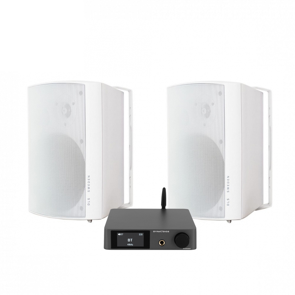 Dynavoice CA802BT & DLS MB6i Vita Utomhushögtalare Stereopaket