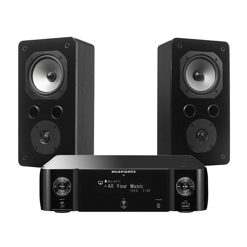 Marantz M-CR511 & Dynavoice Challenger S-5 EX v4 Svarta, stereopaket