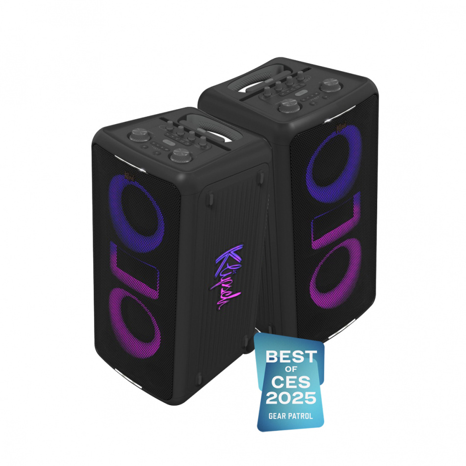 Klipsch Miami, bärbar partyhögtalare med Bluetooth & mikrofon 2-PACK