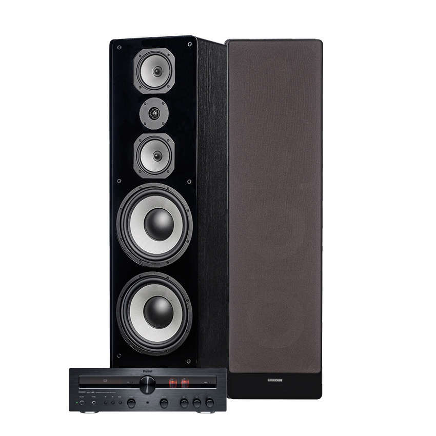 Magnat MR780 & Dynavoice Challenger M-105 EX v4 Svarta Stereopaket Golvhögtalare
