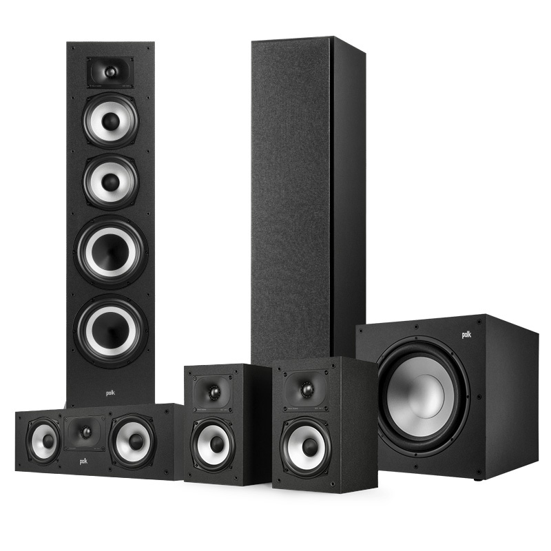 Polk Audio Monitor XT70 Högtalarpaket Hemmabio 5.1 Svart