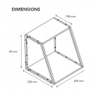 NorStone Vinyl LP Case, förvaring av vinylskivor bambu/svart 3-PACK NorStone Vinyl LP Case, förvaring av vinylskivor bambu/svart 3-PACK