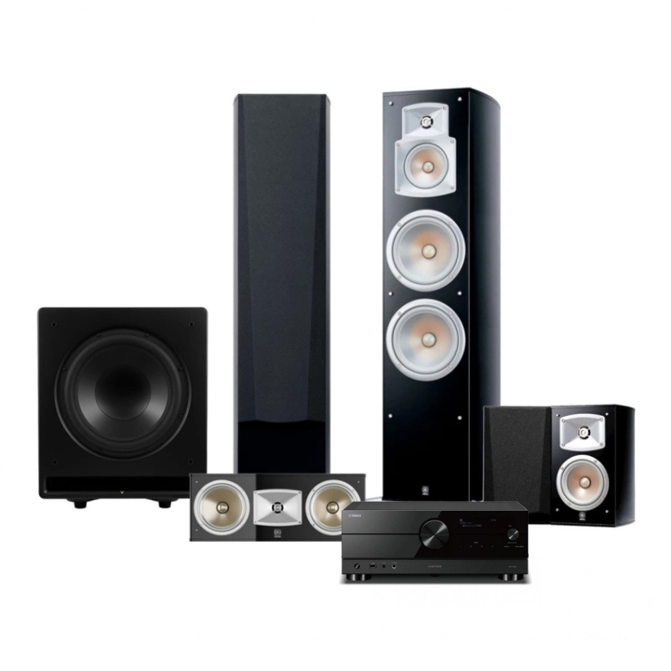 Yamaha RXA-2A med NS-777 Hemmabiopaket med Dynavoice CSB-V12 5.1