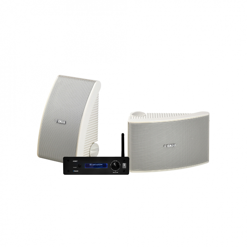 System One A50BT & Yamaha NS-AW592 Vita Utomhushögtalare Stereopaket