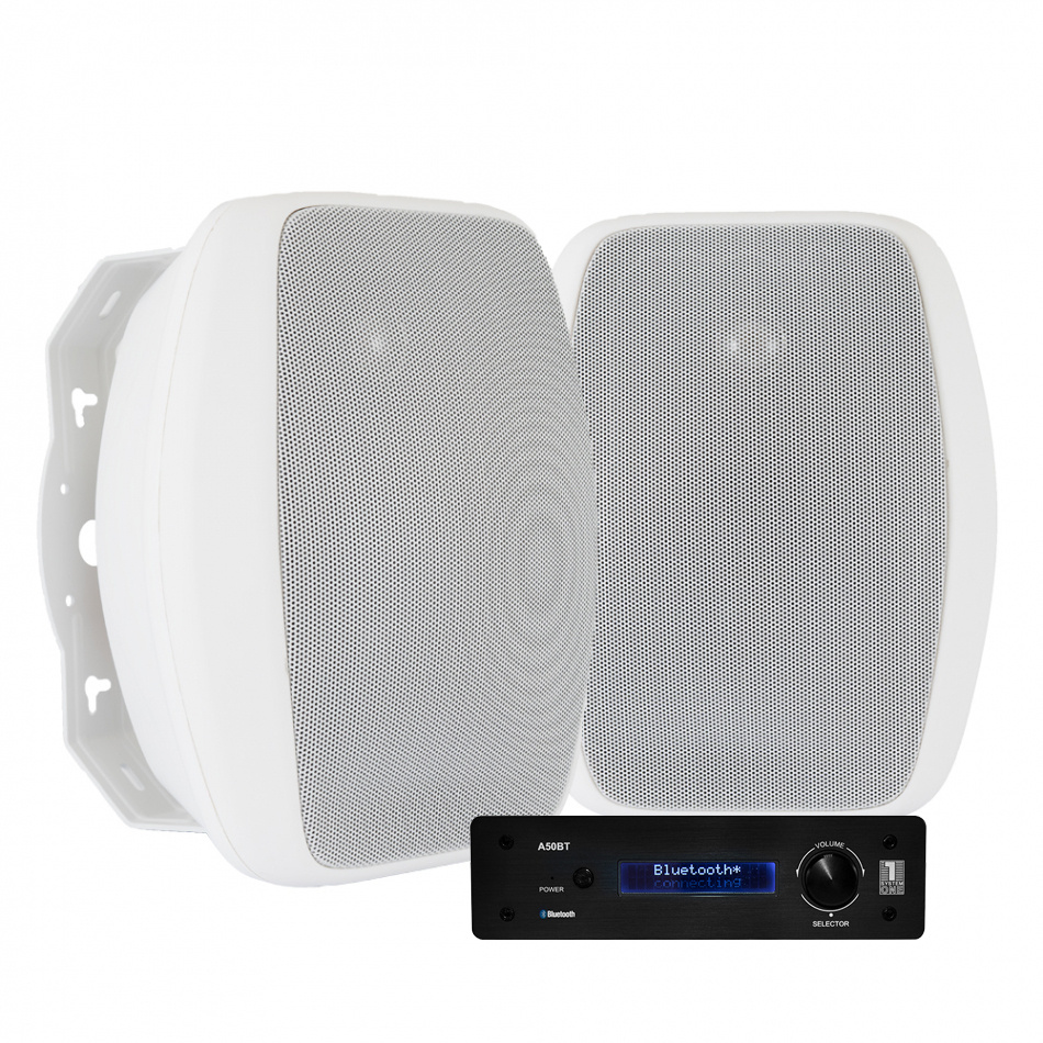 System One A50BT & OD570 Stereopaket Utomhushögtalare