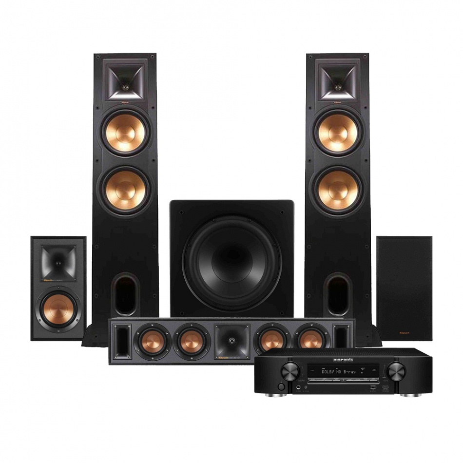 Marantz NR1510 & Klipsch R-28F Hemmabiopaket 5.1