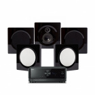 Yamaha RX-V6A & DLS Flatbox D-One Hemmabiopaket 5.0, pianosvart Yamaha RX-V6A & DLS Flatbox D-One Hemmabiopaket 5.0, pianosvart