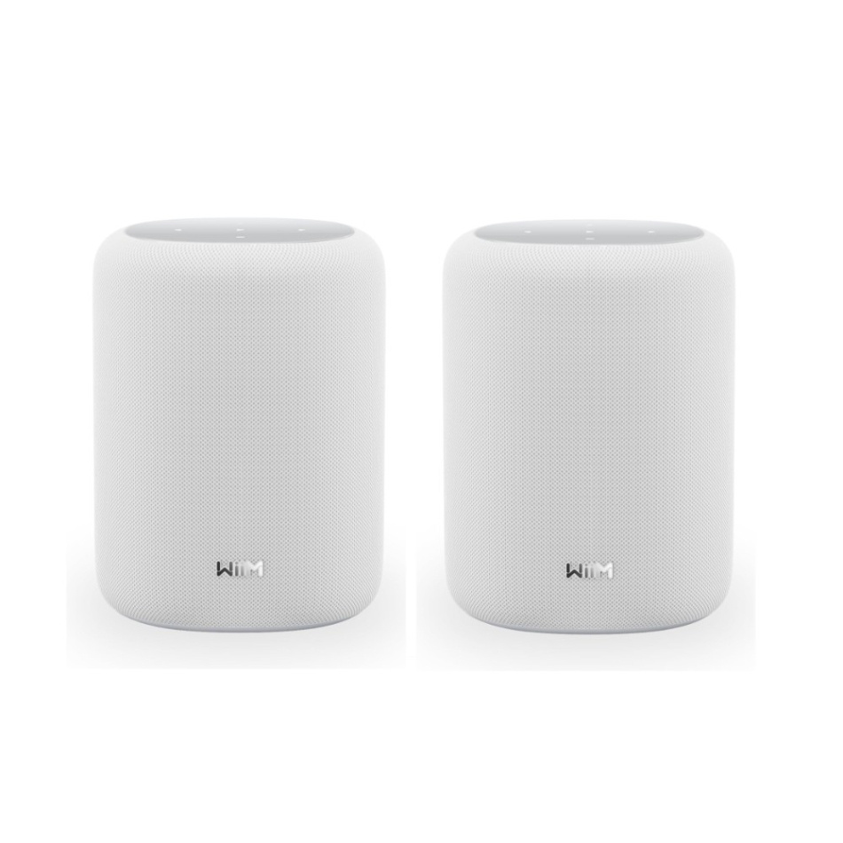 WiiM Sound Lite streaminghögtalare med AI RoomFit, vitt 2-PACK