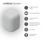 Sony LinkBuds Speaker trådlös bärbar högtalare med Bluetooth, ljusgrå 2-PACK Sony LinkBuds Speaker trådlös bärbar högtalare med Bluetooth, ljusgrå 2-PACK