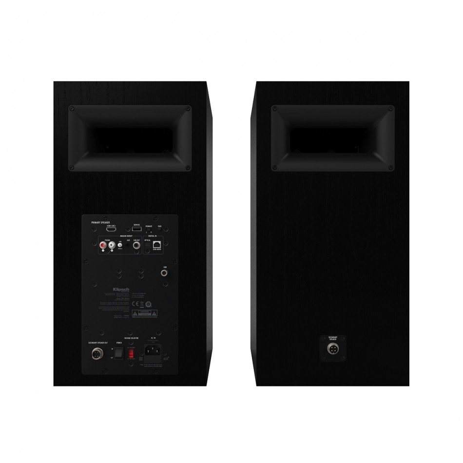 Klipsch The Nines med RP-1200SW Aktiva Stereohögtalare 2.1 Svart