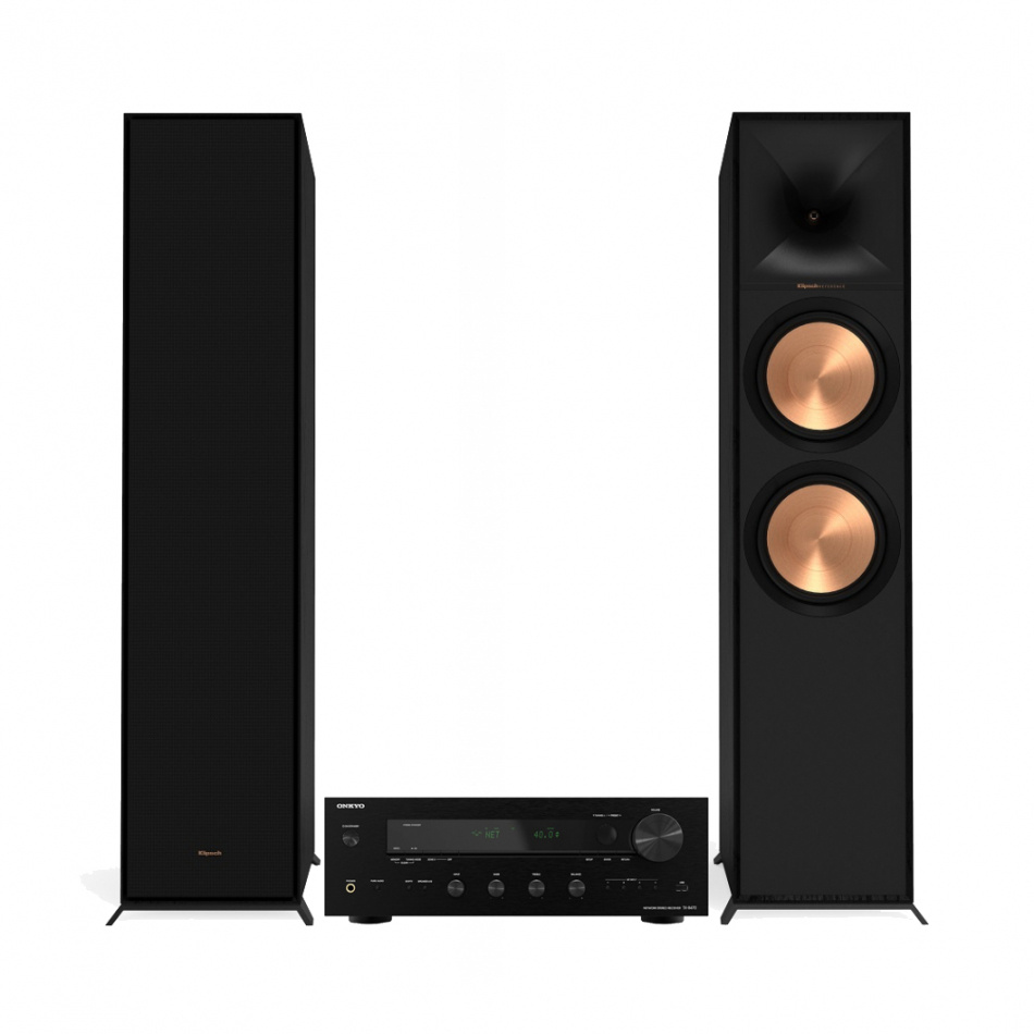 Onkyo TX-8470 & Klipsch R-800F Stereopaket Golvhögtalare