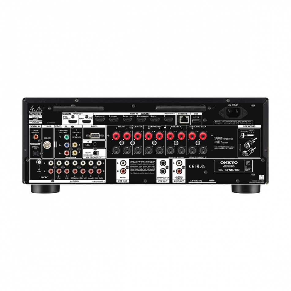 Onkyo TX-NR7100 & Magnat Signature S507 Hemmabiopaket 5.1 Svart