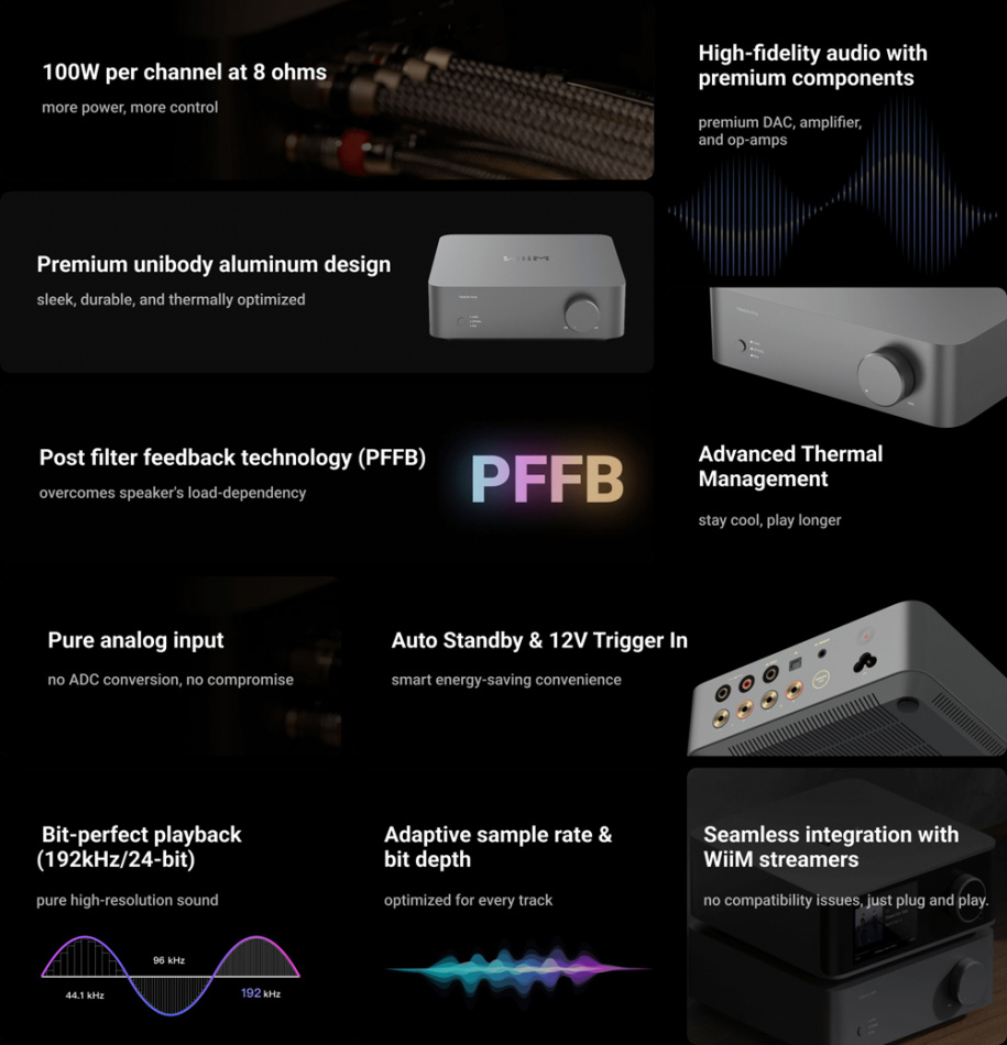 WiiM Vibelink Amp & Wiim Ultra Streamingpaket Stereo Silver