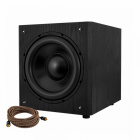 System One W120 aktiv subwoofer med Proson Arctic subkabel, svart System One W120 aktiv subwoofer med Proson Arctic subkabel, svart