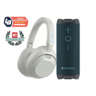 Sony ULT Wear WH-ULT900N vita hörlurar med Arcsound Edge Bluetooth-högtalare Sony ULT Wear WH-ULT900N vita hörlurar med Arcsound Edge Bluetooth-högtalare