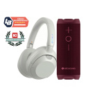 Sony ULT Wear WH-ULT900N vita hörlurar med Arcsound Edge Bluetooth-högtalare Sony ULT Wear WH-ULT900N vita hörlurar med Arcsound Edge Bluetooth-högtalare