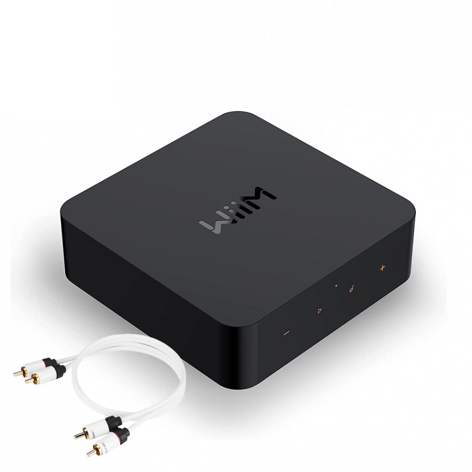 WiiM PRO nätverksstreamer med Real Cable RCA-ljudkabel 1 meter