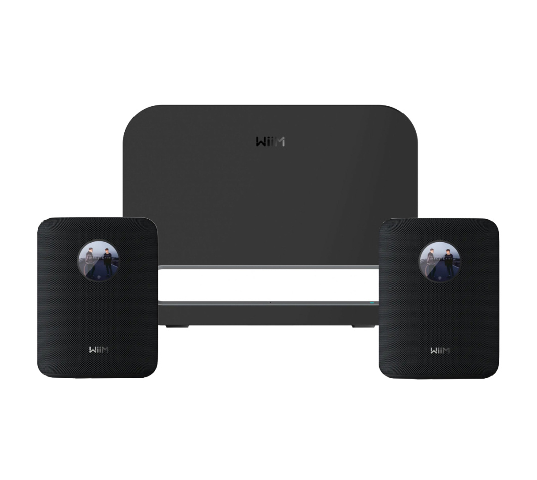 WiiM Sound streaminghögtalare svart 2-pack med WiM Sub Pro
