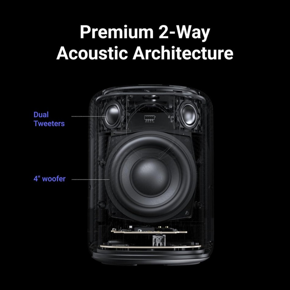 WiiM Sound streaminghögtalare med Touchdisplay, vit 2-PACK