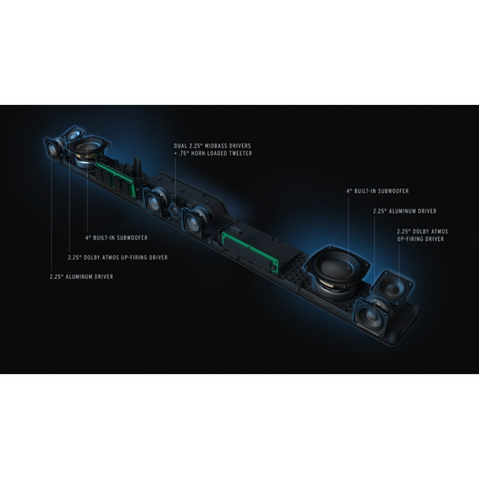 Klipsch Flexus Core 200 Soundbar Hemmabiopaket 3.1 Valnöt