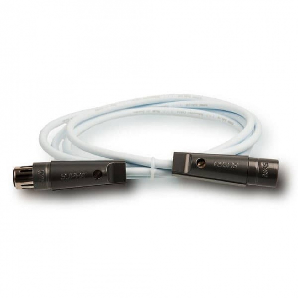 Supra Sublink-XLR subwooferkabel, vit