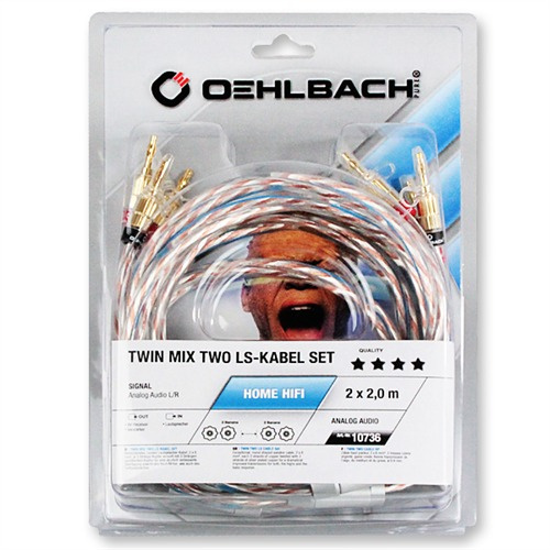 Oehlbach Twinmix Two LS-Kabel Stereo, terminerad högtalarkabel