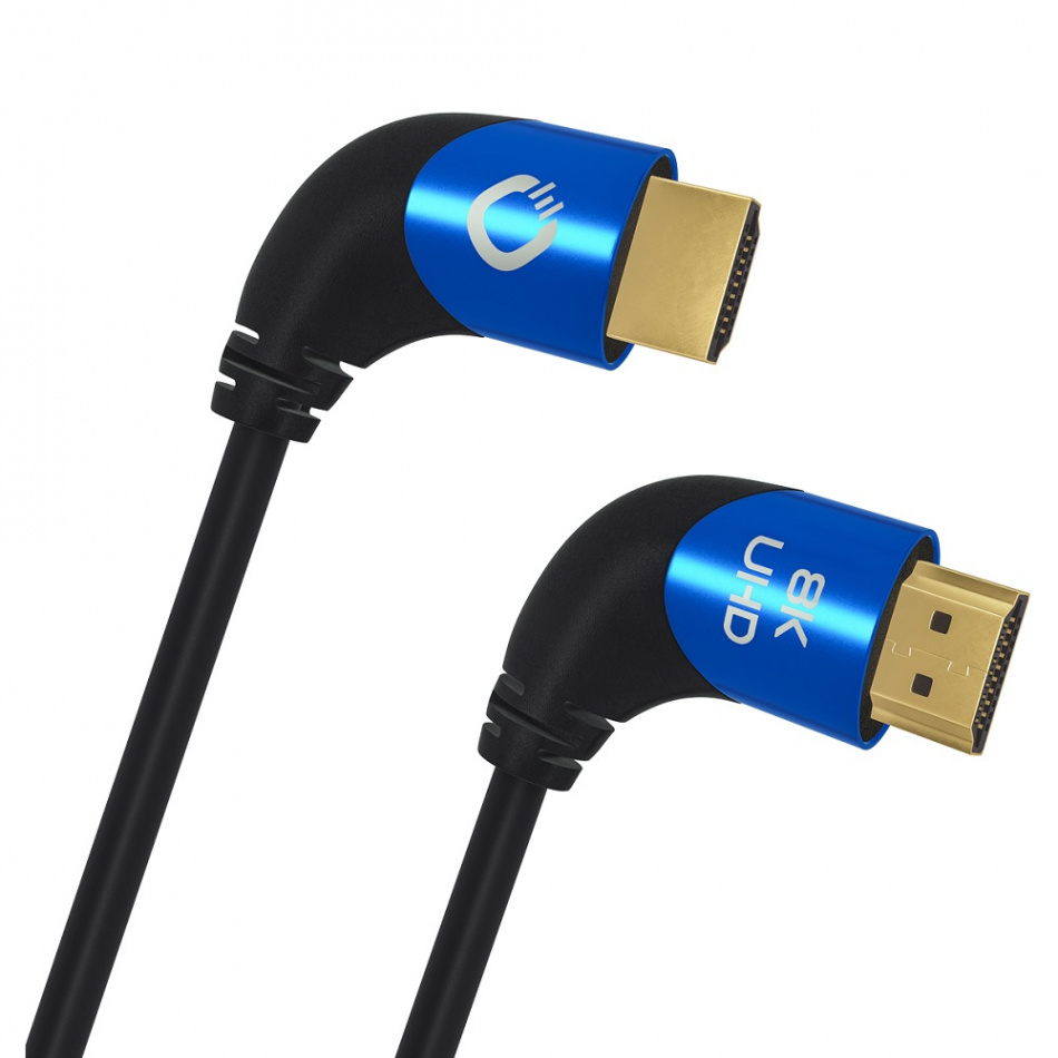 Oehlbach Shape Magic UHD90 HDMI-kabel med vinklade kontakter, svart